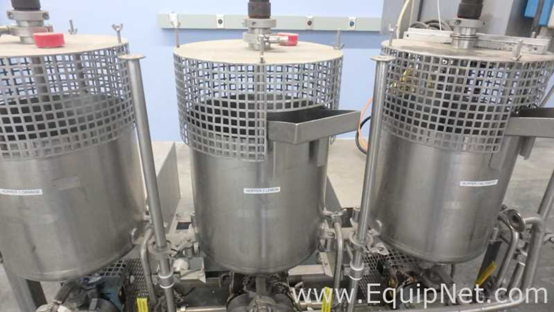 Three Tank Mixing Skid with Matching Positive Displacement Pumps - Image 8 of 45