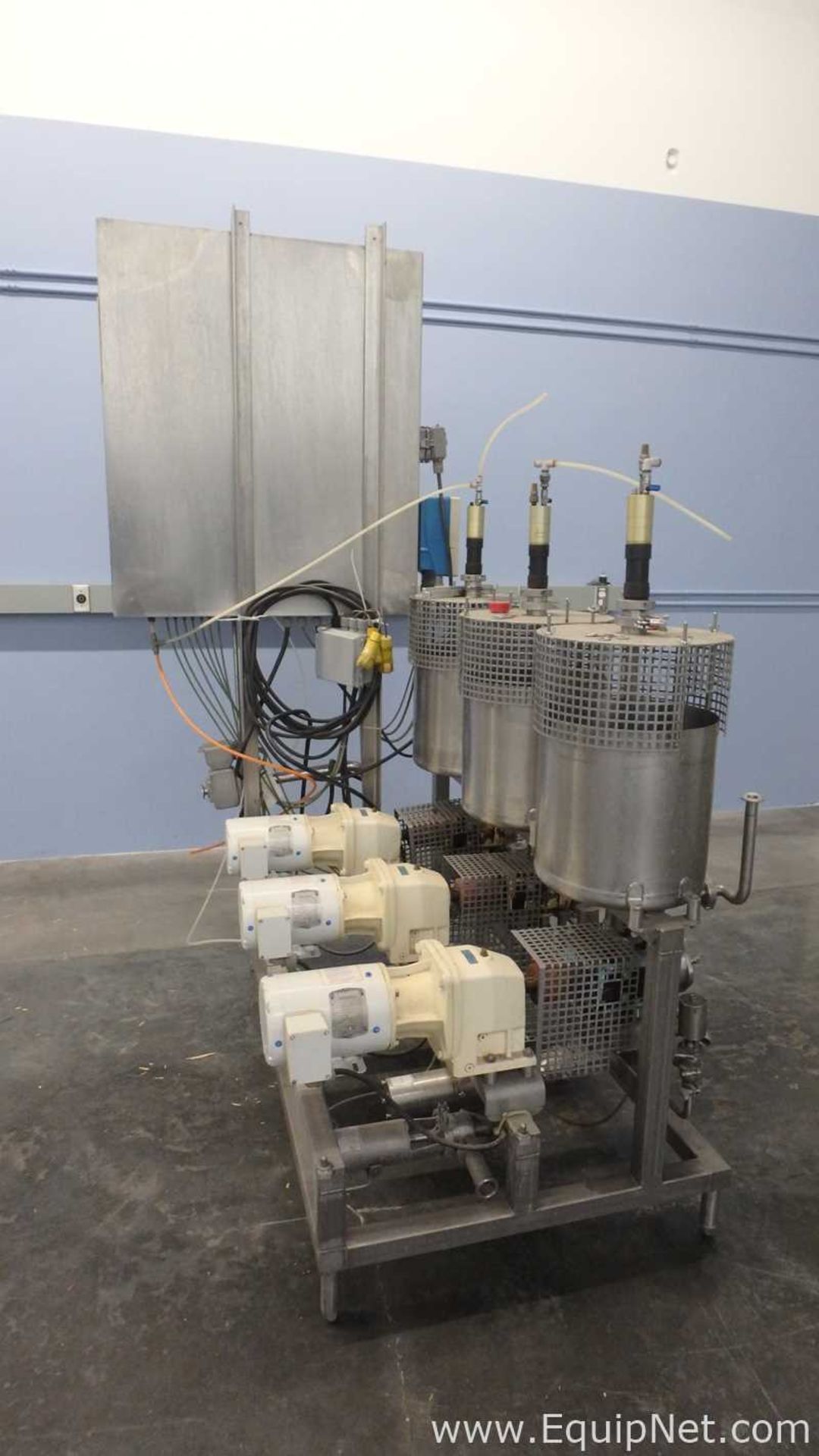 Three Tank Mixing Skid with Matching Positive Displacement Pumps - Image 38 of 45