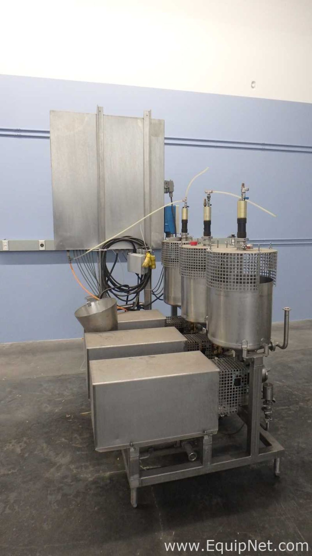 Three Tank Mixing Skid with Matching Positive Displacement Pumps - Image 29 of 45