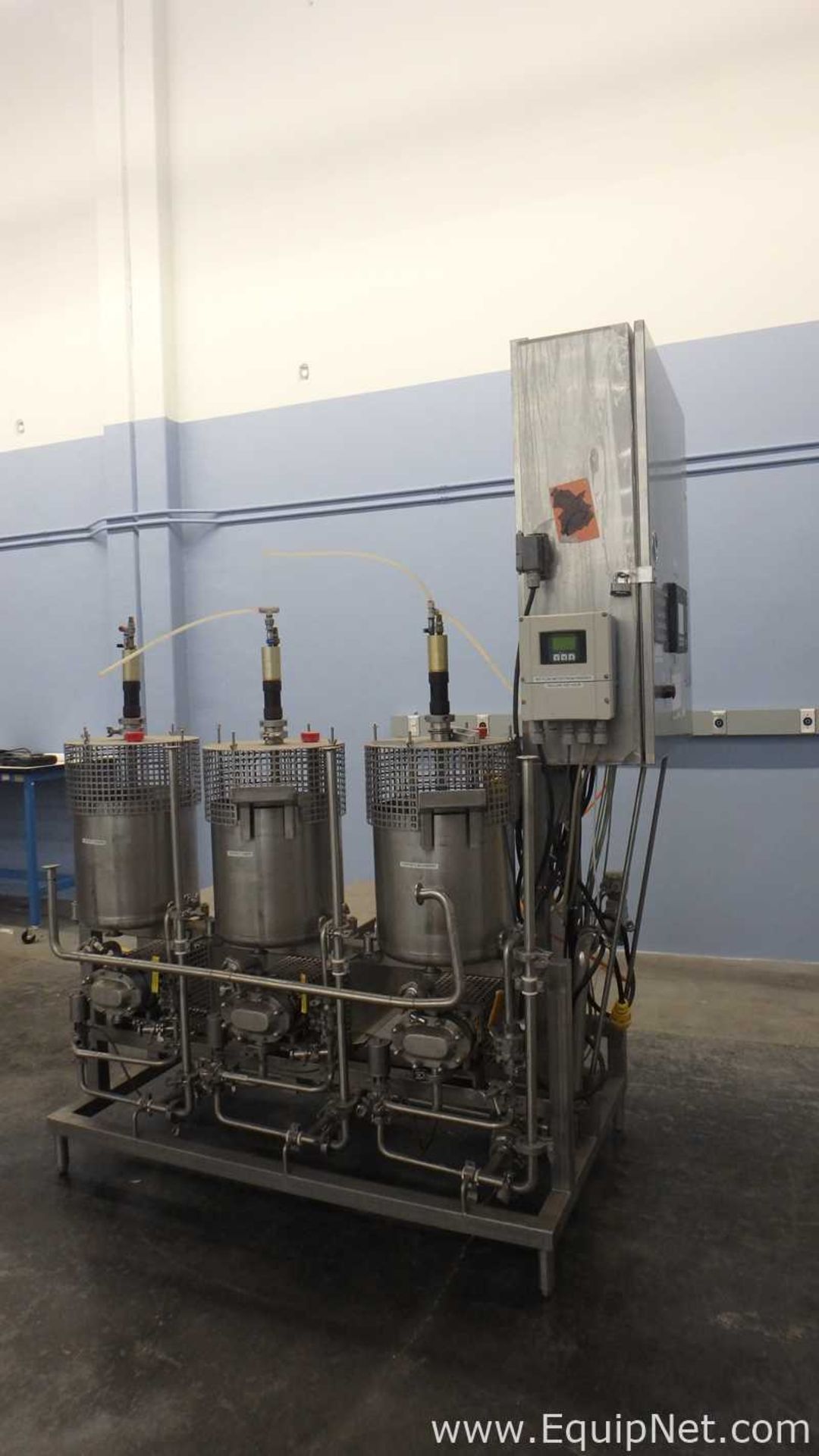 Three Tank Mixing Skid with Matching Positive Displacement Pumps - Image 5 of 45