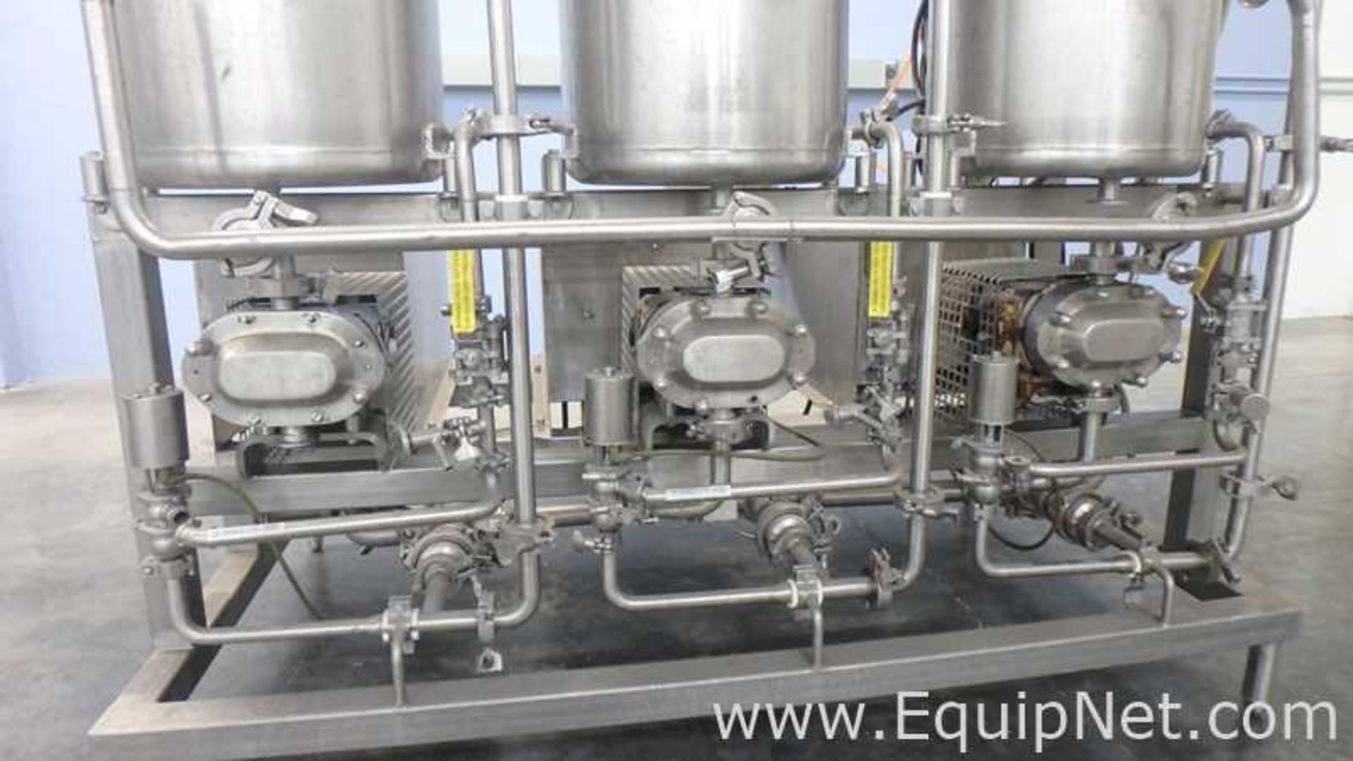 Three Tank Mixing Skid with Matching Positive Displacement Pumps - Image 10 of 45