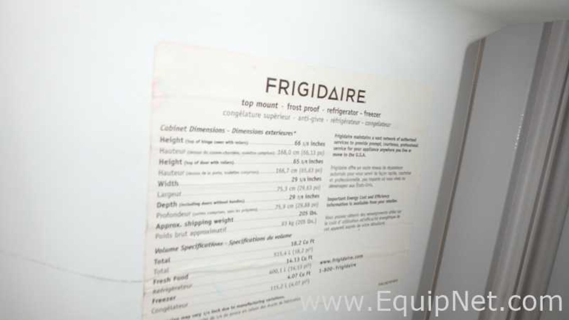 Electrolux FFTR1814QW1 Refrigerator - Image 15 of 24