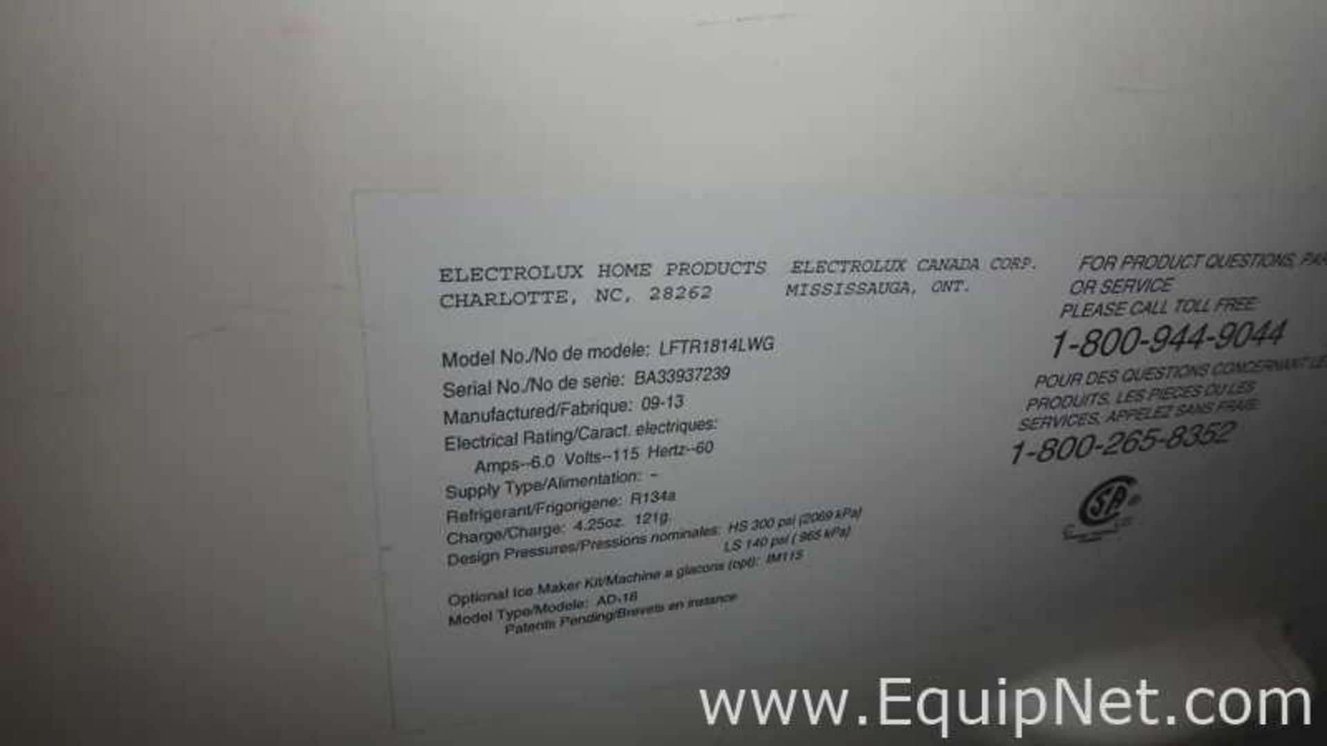 Electrolux FFTR1814QW1 Refrigerator - Image 16 of 24