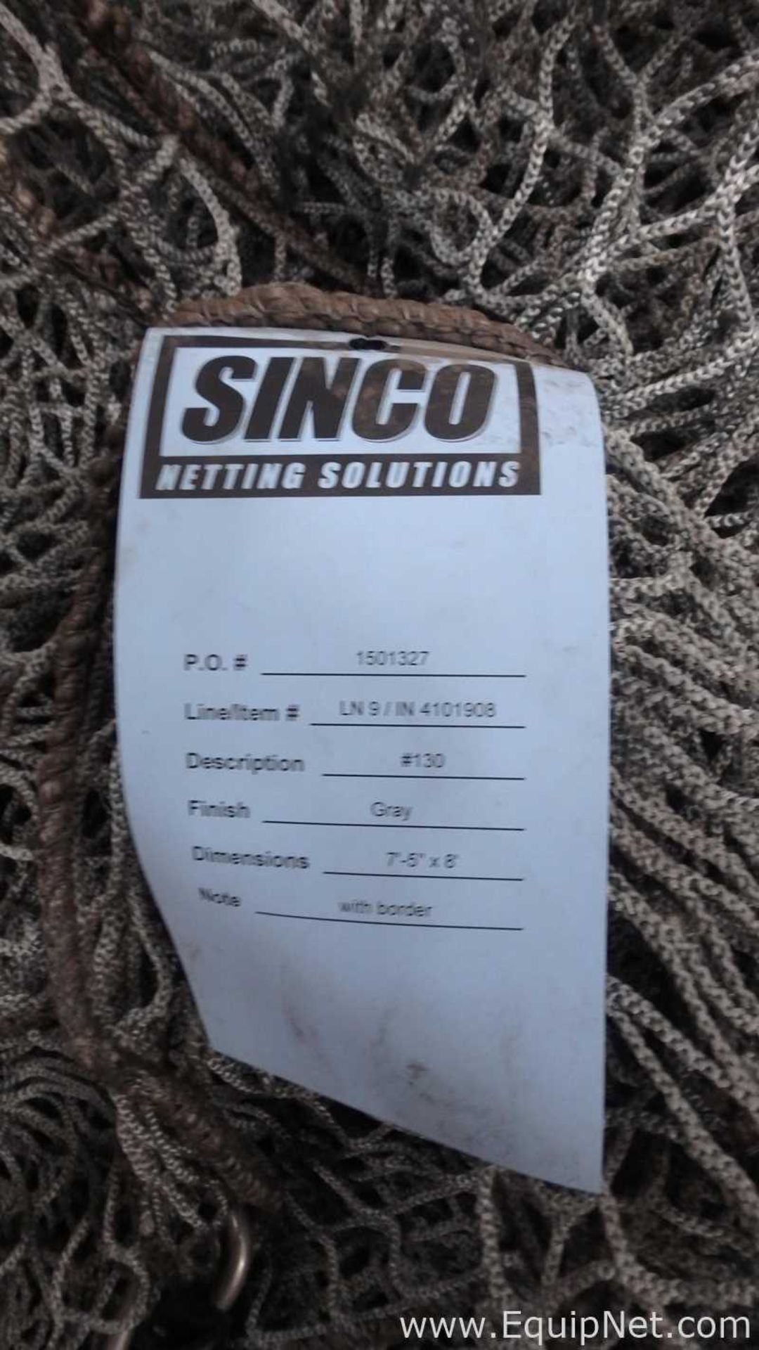 Lot of 1 Net Box Sinco Netting Solutions line/Item LN9/IN 4101908 Description Number 130 - Image 2 of 3