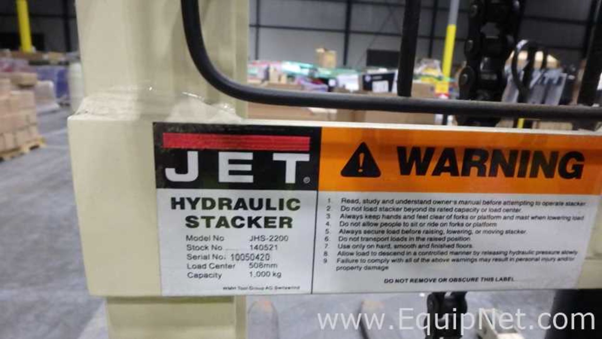 Jet JHS-2200 Hydraulic Stacker - Image 4 of 5