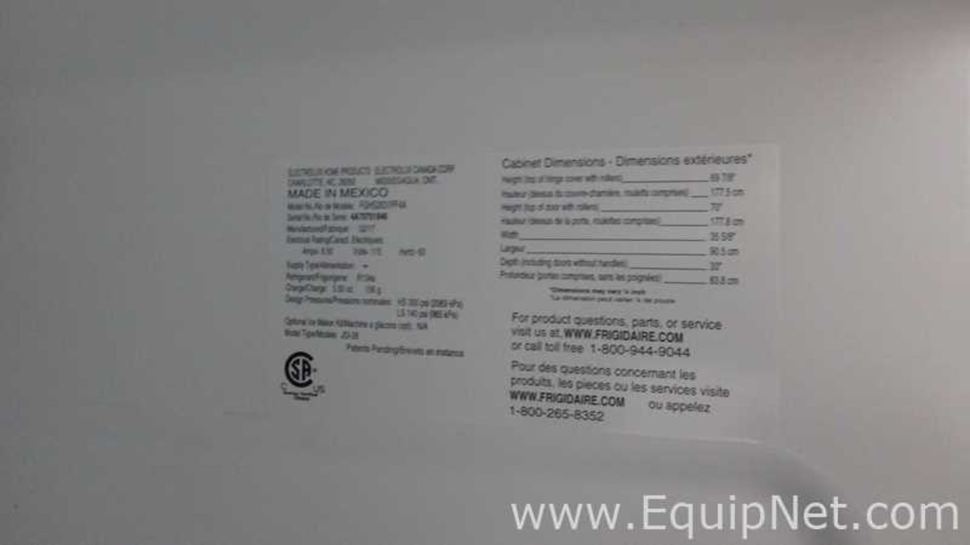 Frigidaire FGHS2631PF4A Refrigerator - Image 3 of 6