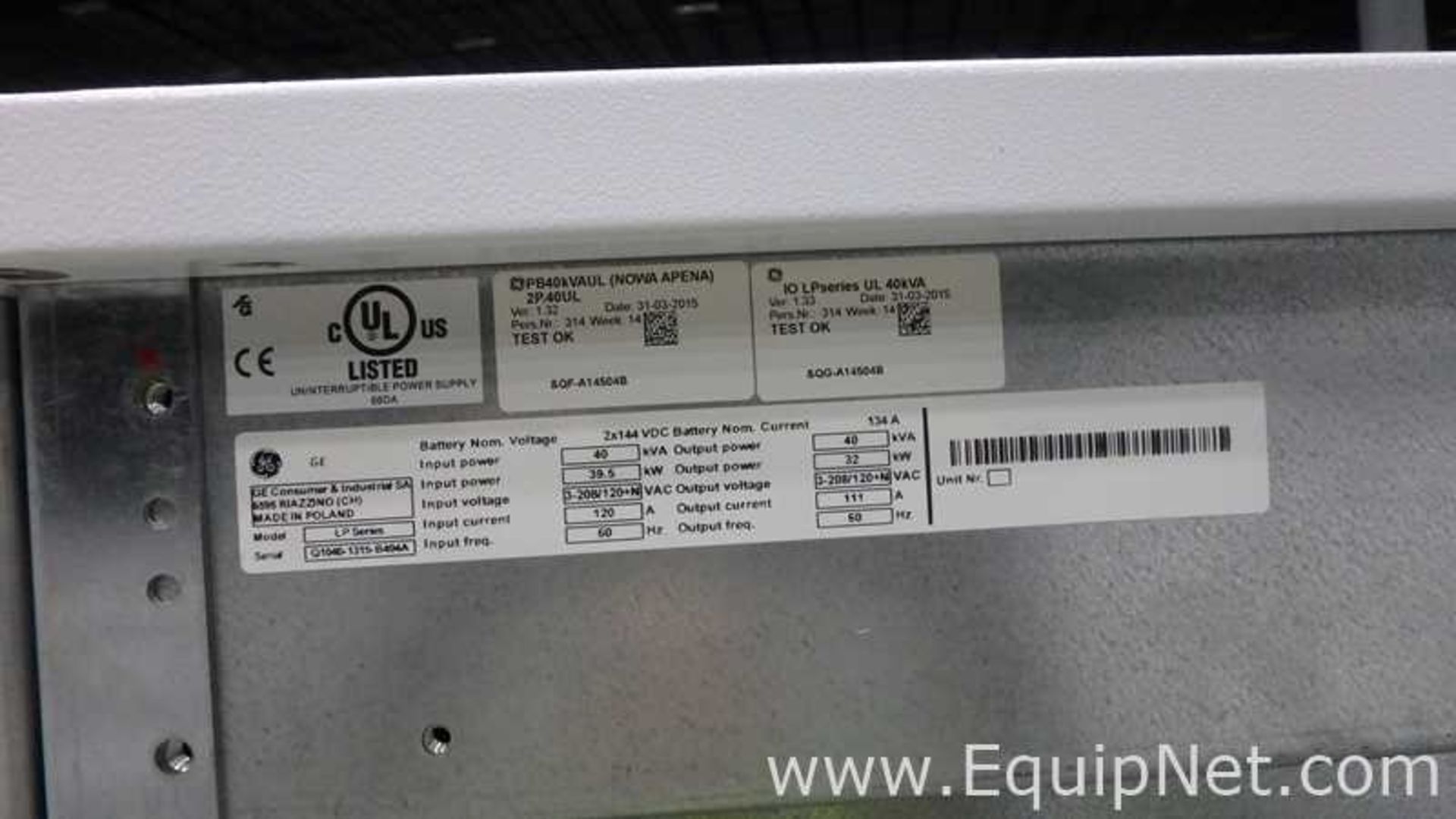 GE Comsumer and Industrial SA LP Series UPS Uninterruptible Power Supply With Bypass Panel - Image 12 of 15