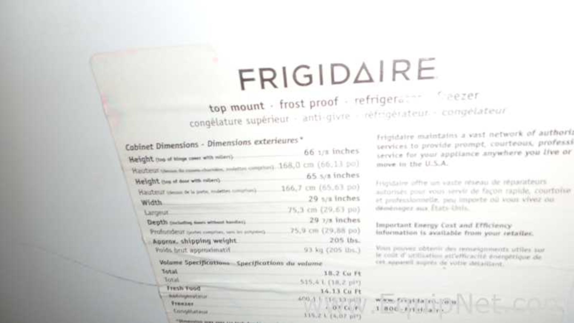 Electrolux FFTR1814QW1 Refrigerator - Image 13 of 24