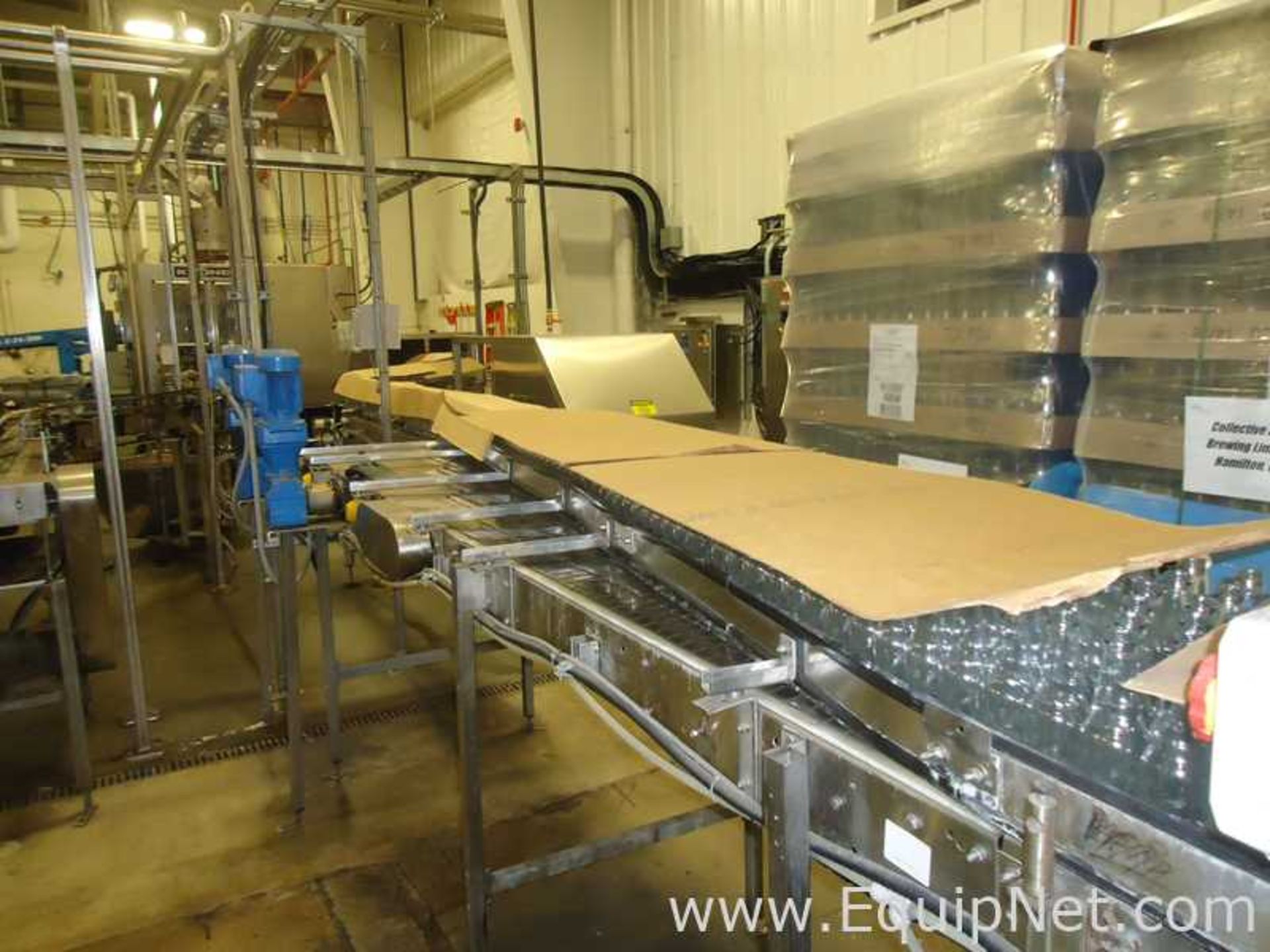 Approx 27 Feet Stainless Steel Tabletop Conveyor Single Filer