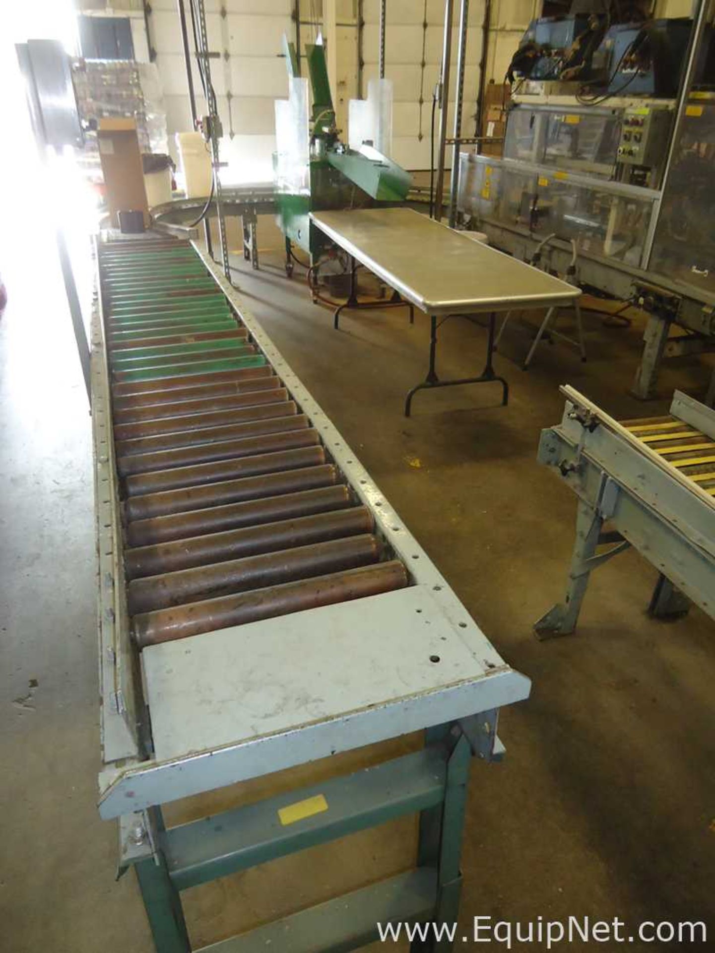 Approx 30 Feet Power Roller and Gravity Roller Conveyor