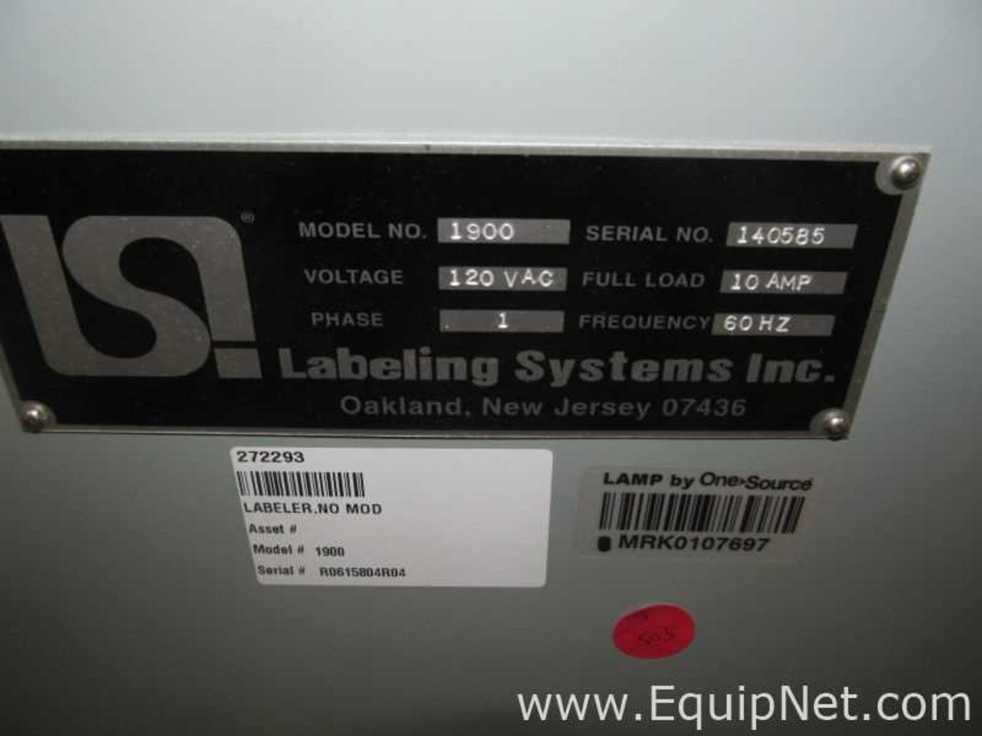 Label Systems LSI 1900 Pressure Sensitive Labeler - Image 12 of 13