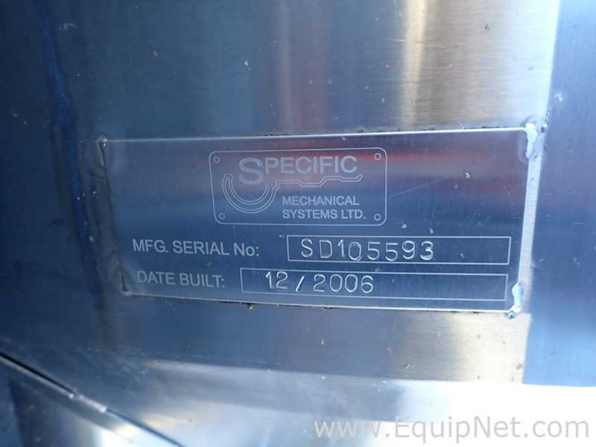 Specific Mechanical Approximately 600 Gallon Stainless Steel Jacketed Brew Tank - Image 12 of 12