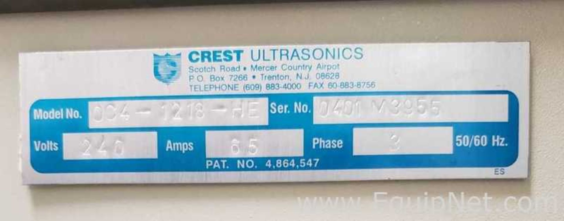 Crest Ultrasonics OC4-1218-HE Sterilizer - Image 9 of 9