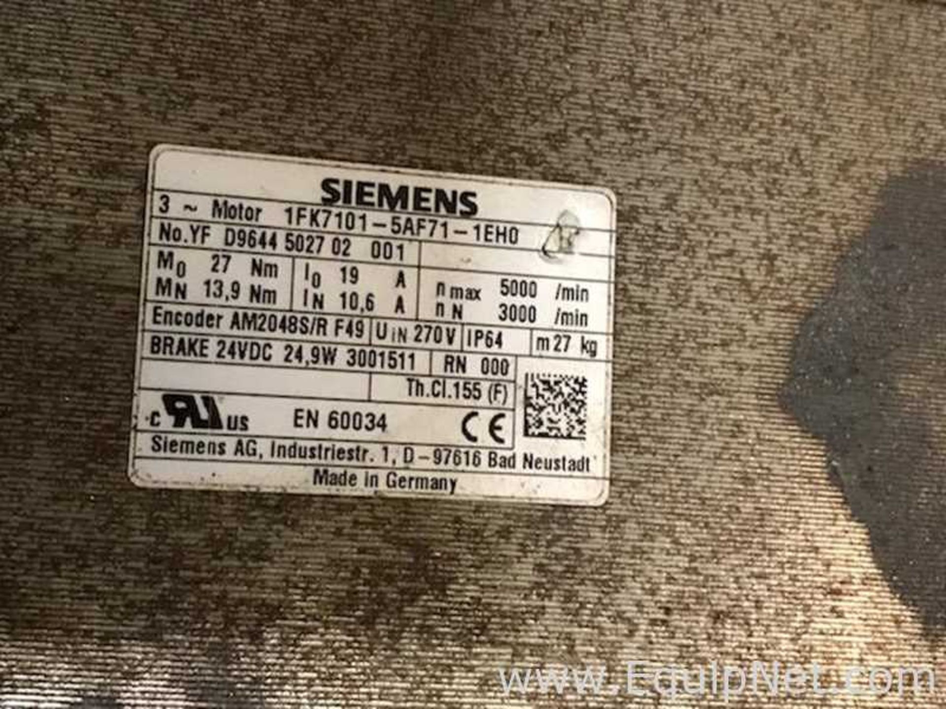 Lot of 3 Siemens 1FK7101-5AF71-1EH0 Servo Drives - Image 3 of 3