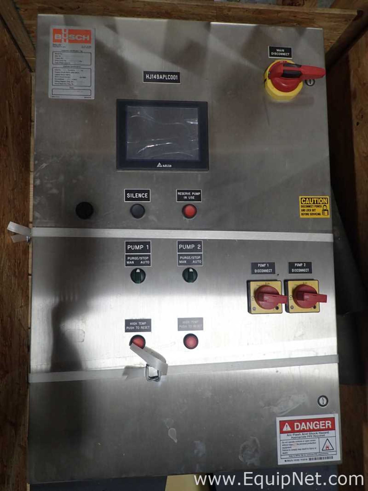 Busch Mink MM 1202AV/V6 Vacuum Pump System with Control Panel and Tank - Image 4 of 17