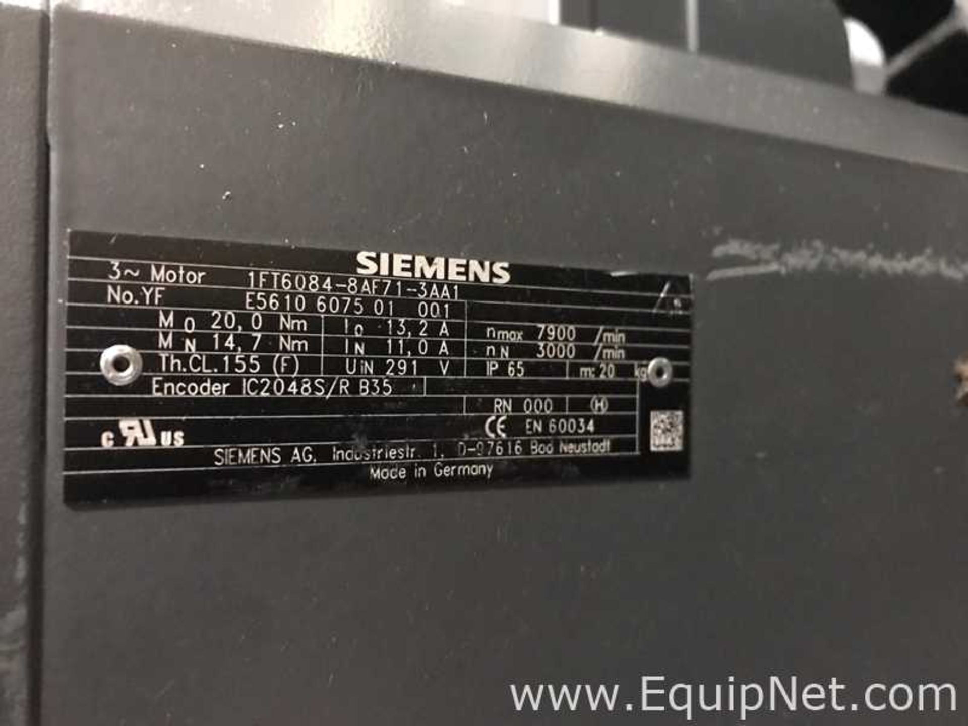 Siemens 1FT6084-8AF71-3AA1 Servo Motor - Image 3 of 3