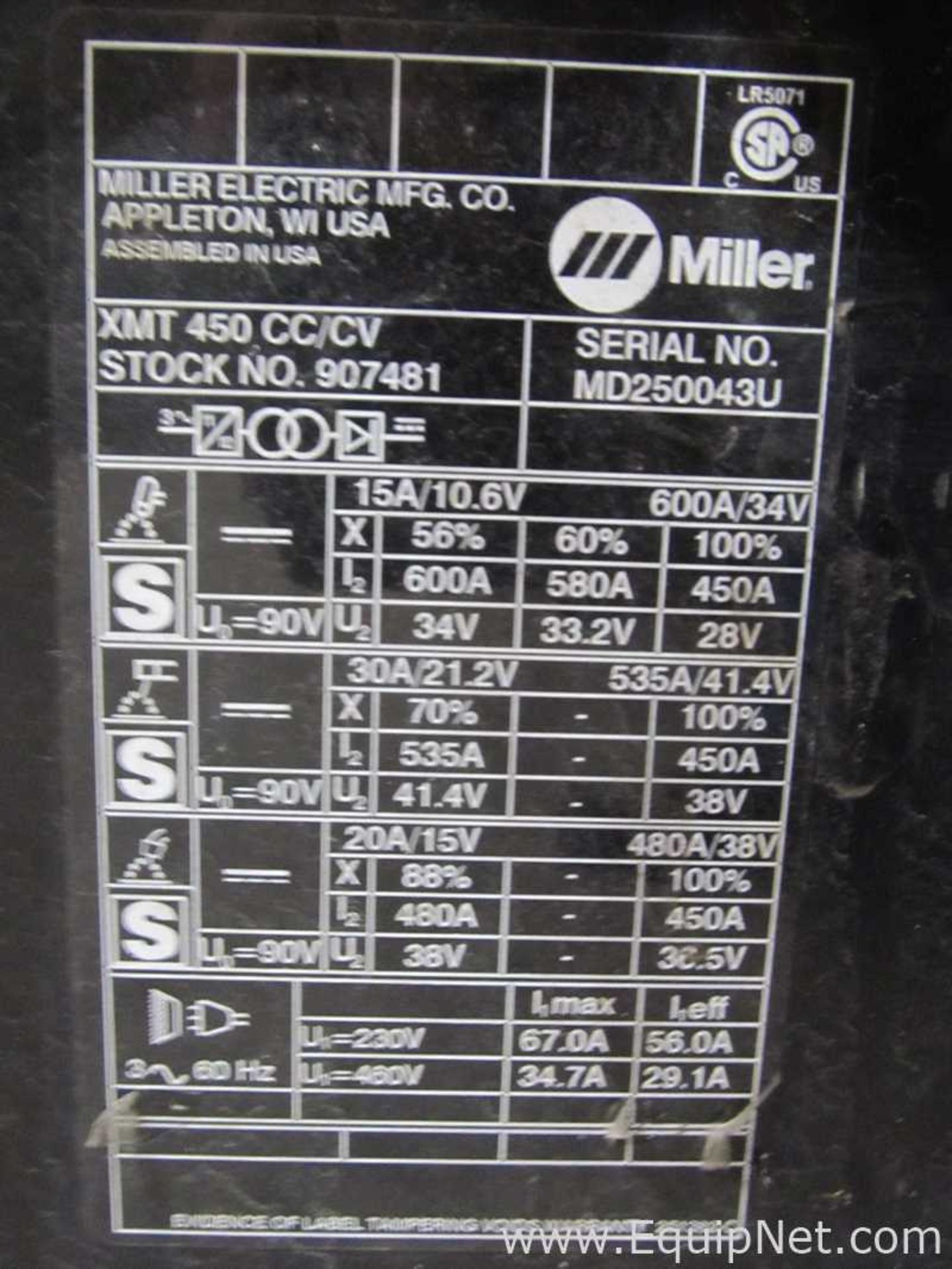 Miller XMT 450 CC/CV Welder - Image 4 of 4