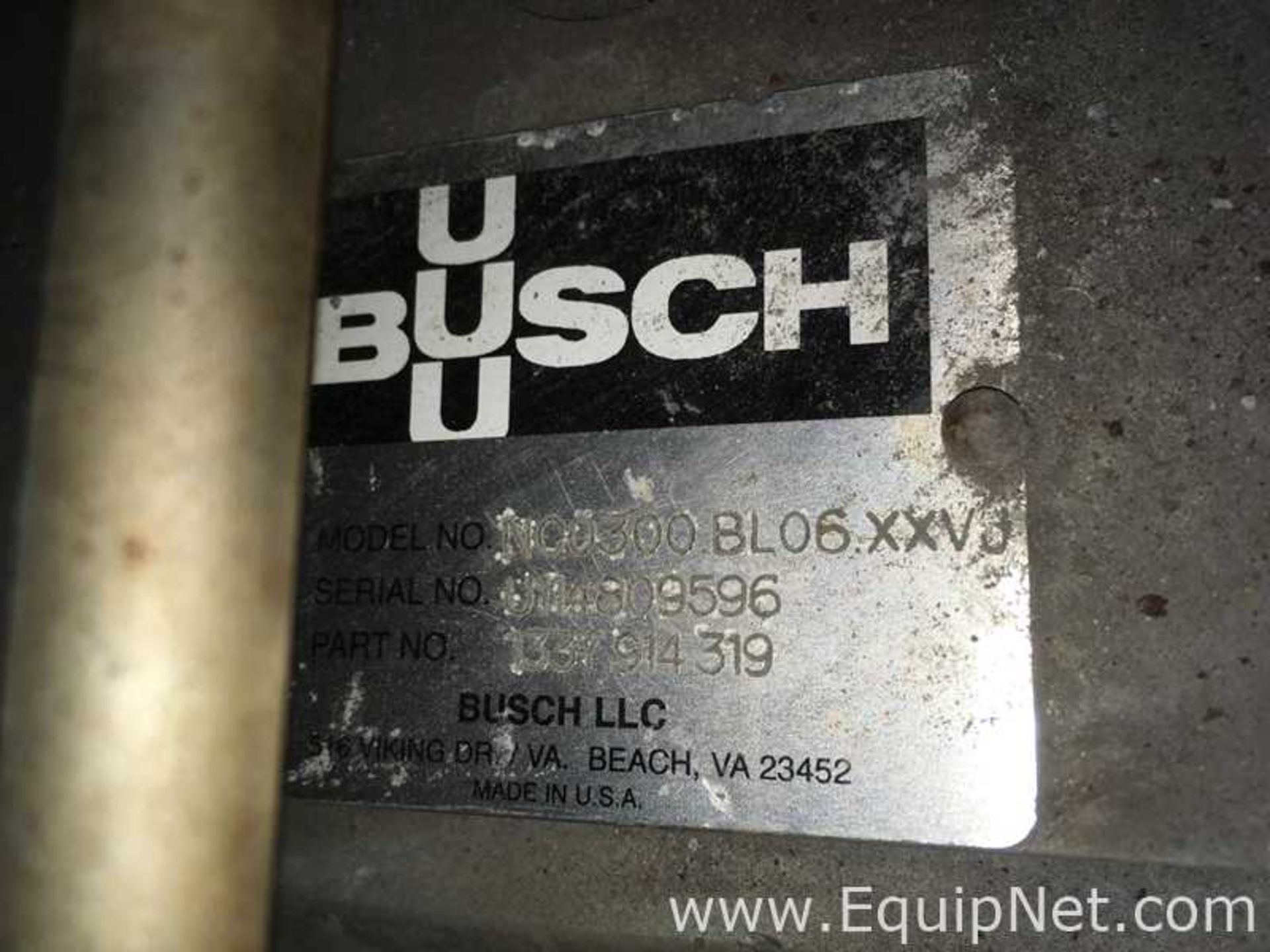 Busch NC 0300 B L06 XXVJ Vacuum Pump Skid - Image 4 of 4