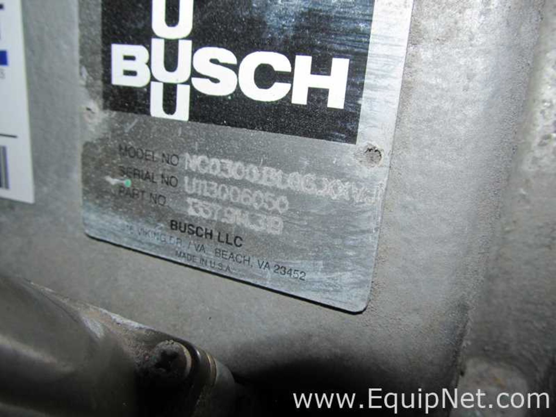 Busch NC 0300 B L06 XXVJ Vacuum Pump Skid - Image 3 of 4