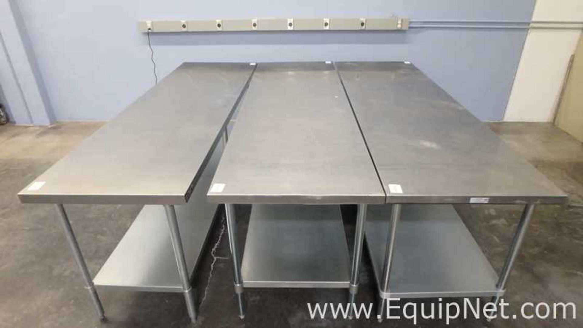 Lot of 3 GSW WT-EE3096 Economy Stainless Steel Work Table 96in x 30in - Image 9 of 9