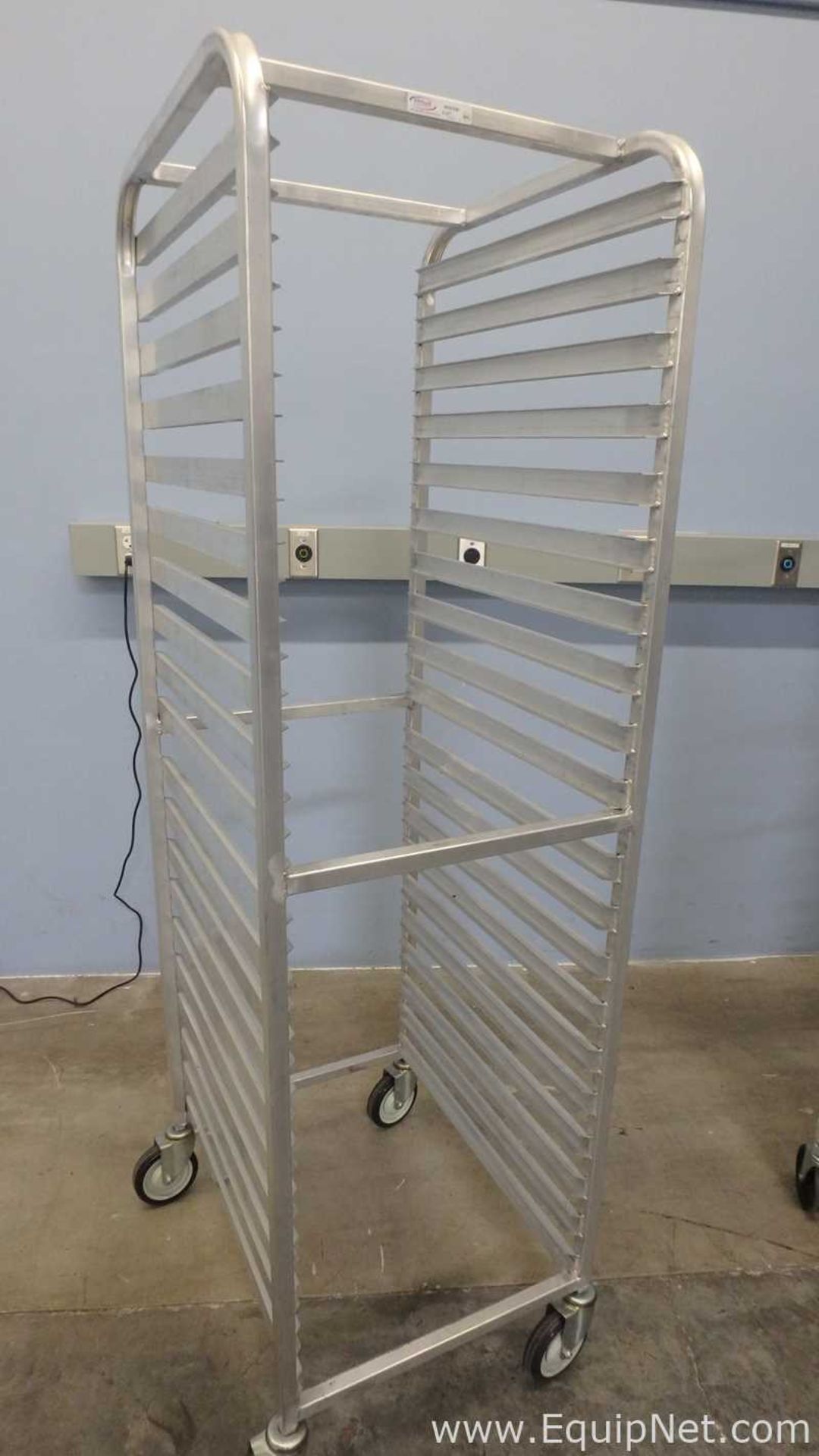 Lot of 3 Mobile Pan Rack Full Height Open Sides with Slides for 40 18inx26in Pans - Image 5 of 10