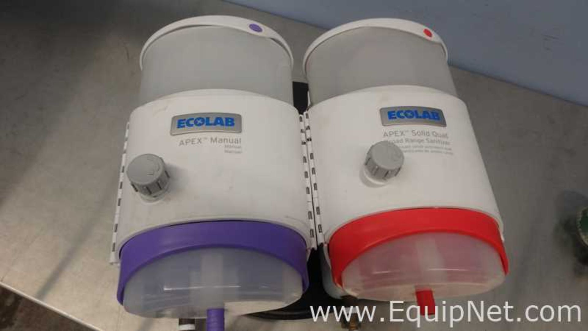 Lot of 2 Ecolab Center Apex Sanitizer Reagent Dispensers