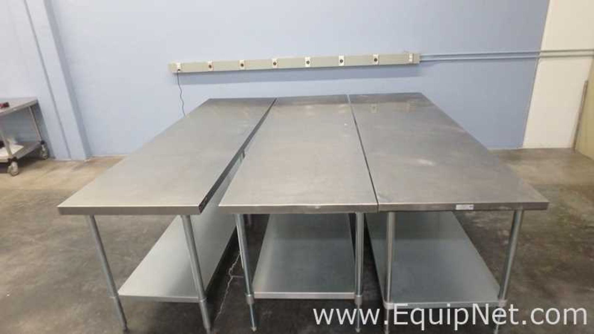 Lot of 3 GSW WT-EE3096 Economy Stainless Steel Work Table 96in x 30in - Image 4 of 9