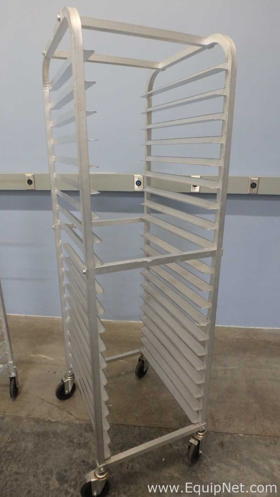 Lot of 3 Mobile Pan Rack Full Height Open Sides with Slides for 40 18inx26in Pans