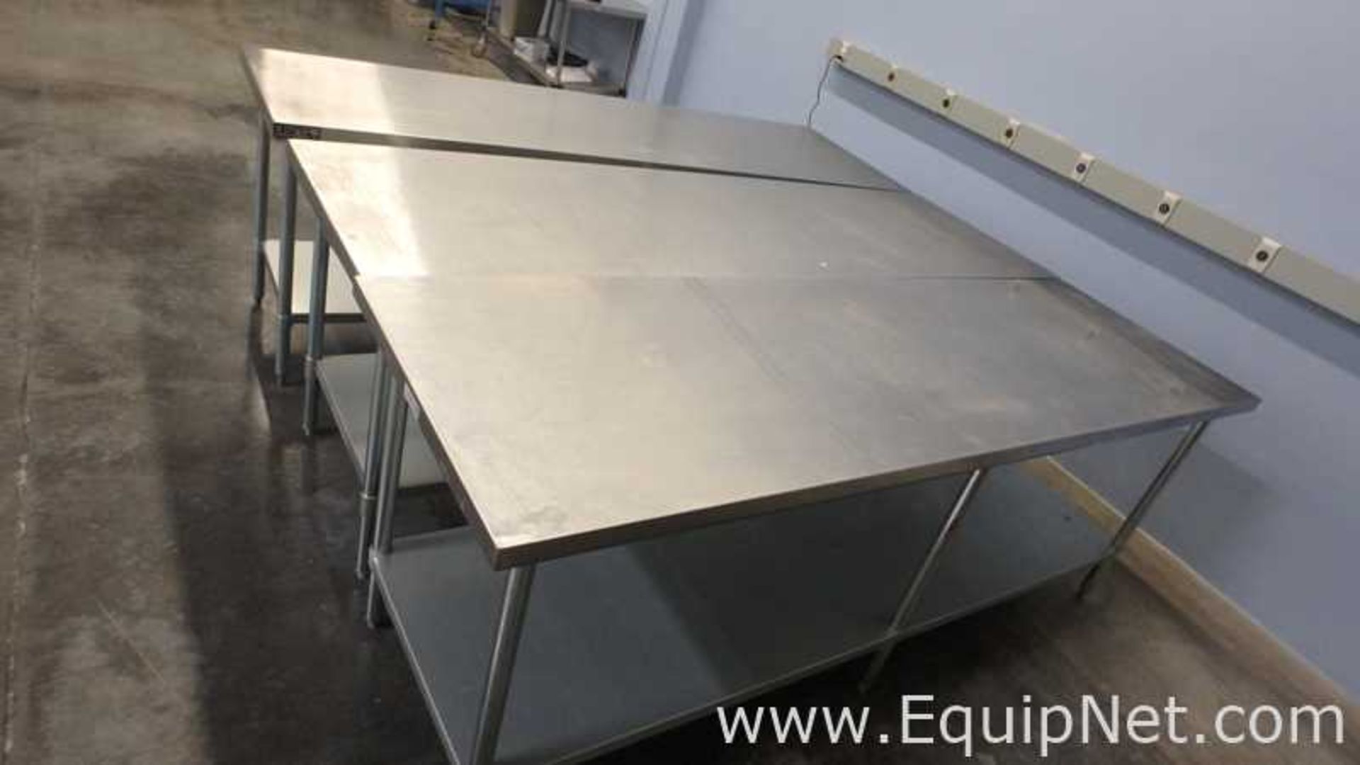 Lot of 3 GSW WT-EE3096 Economy Stainless Steel Work Table 96in x 30in - Image 5 of 9