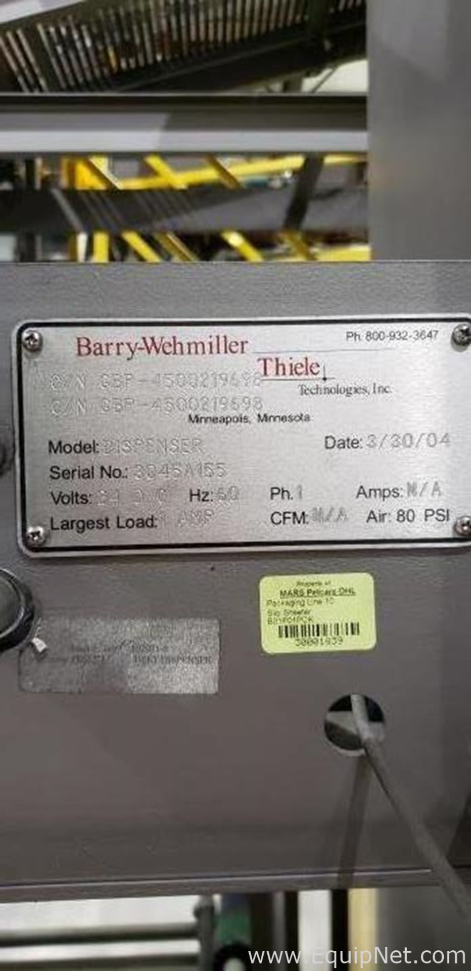Barry Wehmiller Slip Sheet Dispenser - Image 2 of 2