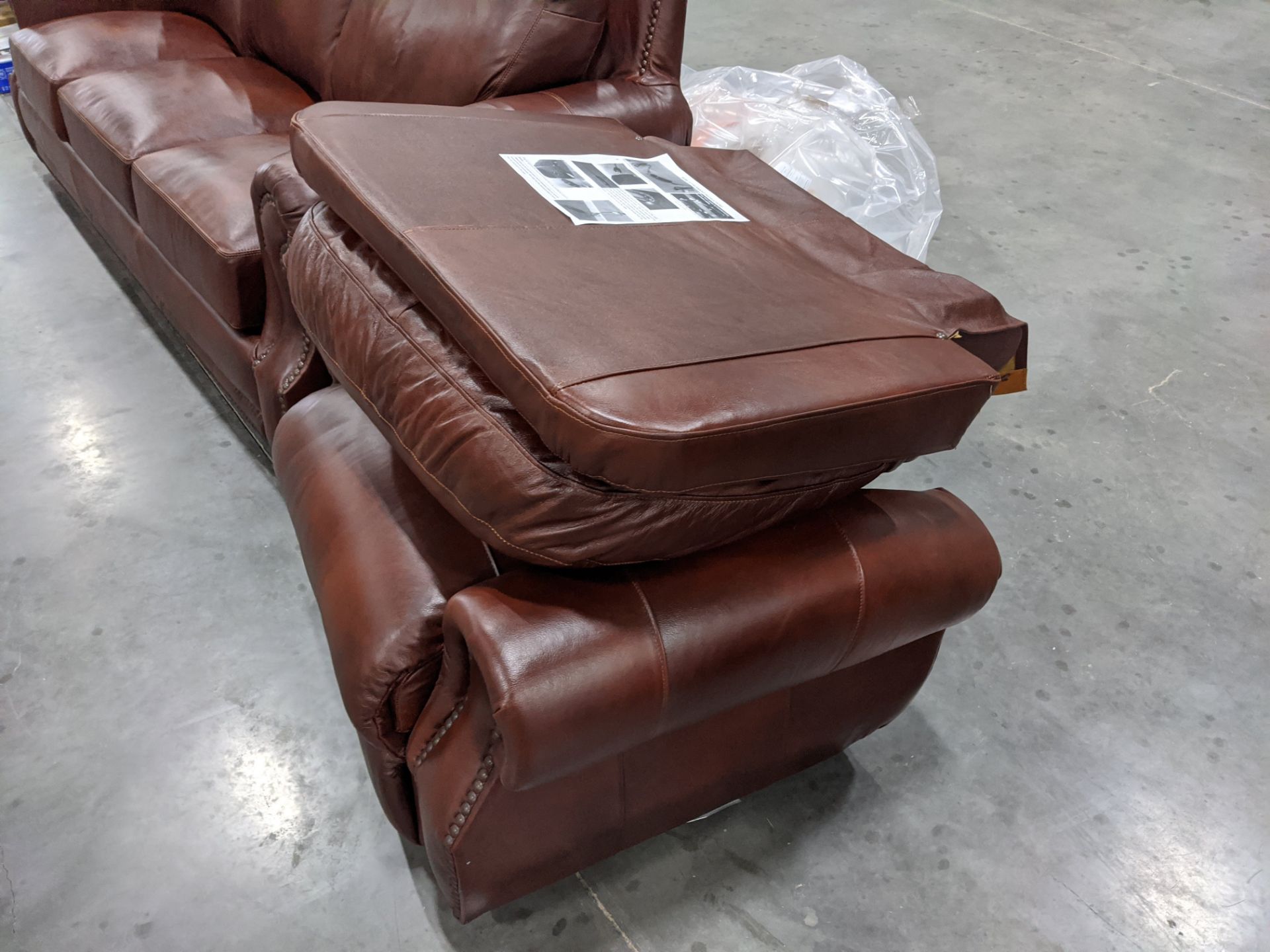 Leather Sofa - Image 3 of 5