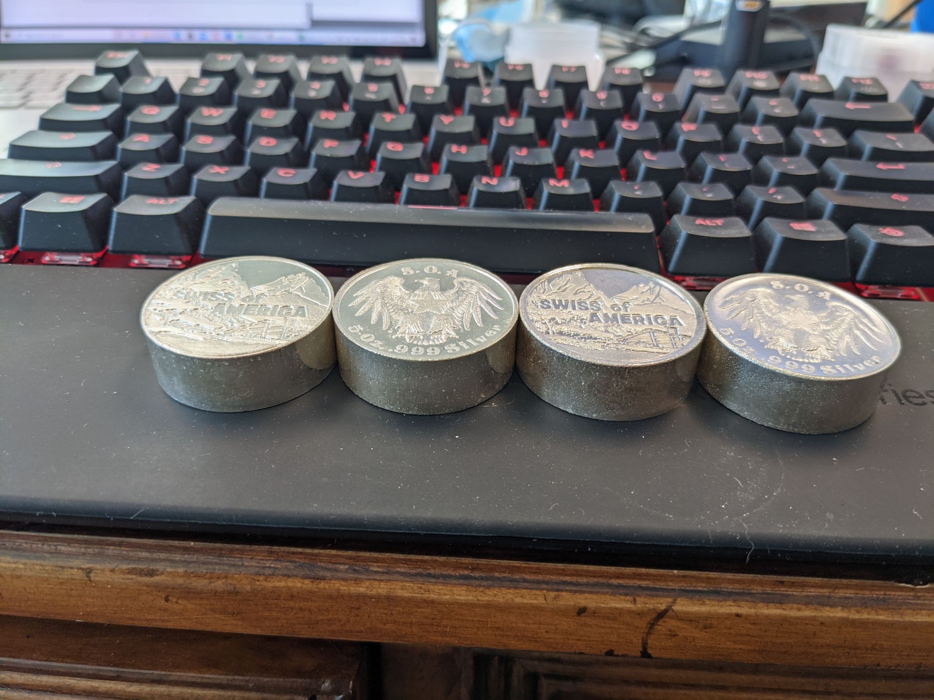4 5oz silver coins - Image 3 of 3