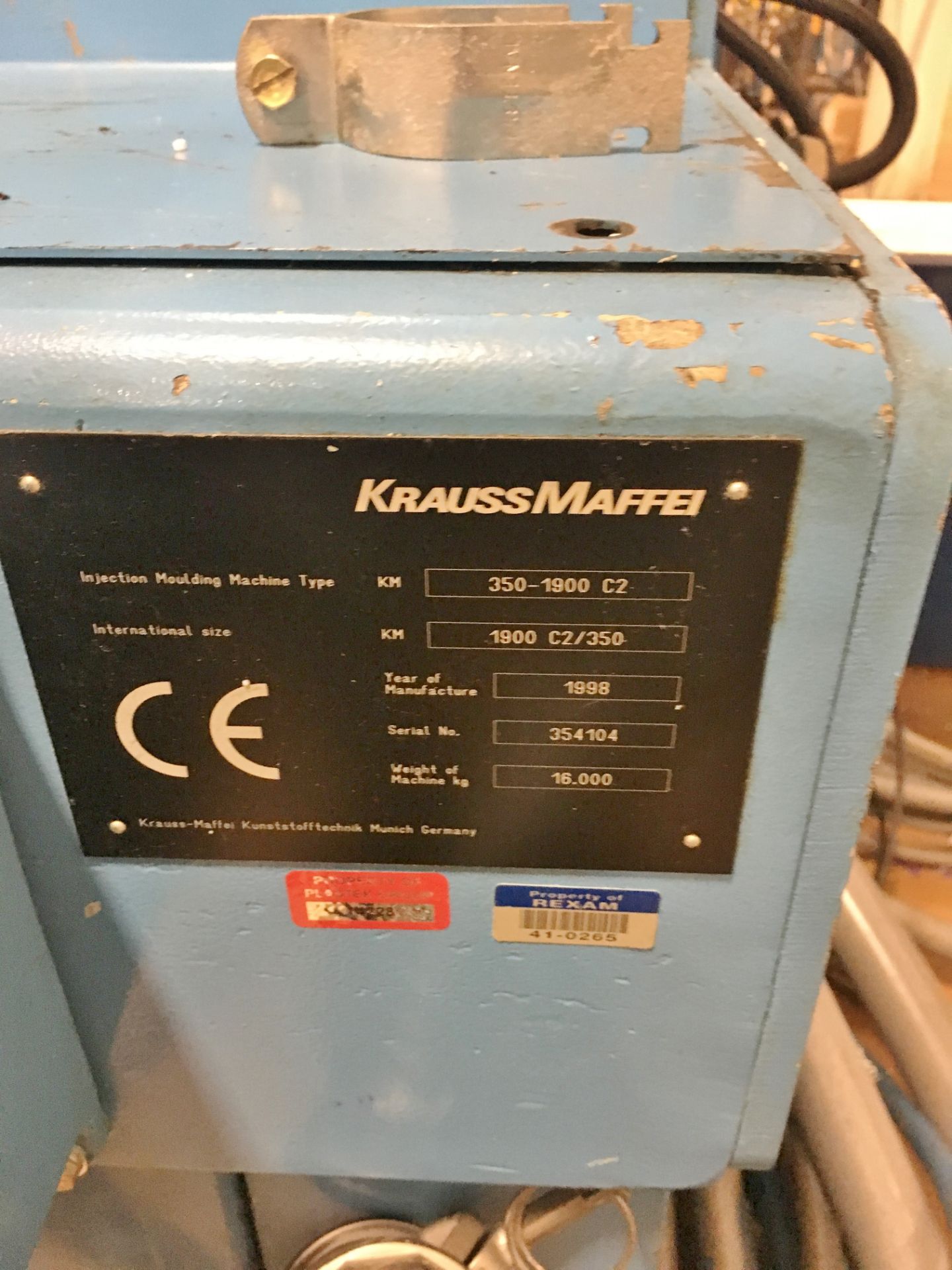 Krauss Maffei 350-1900 C2 Injection Molding Machine 1998 - Image 3 of 3