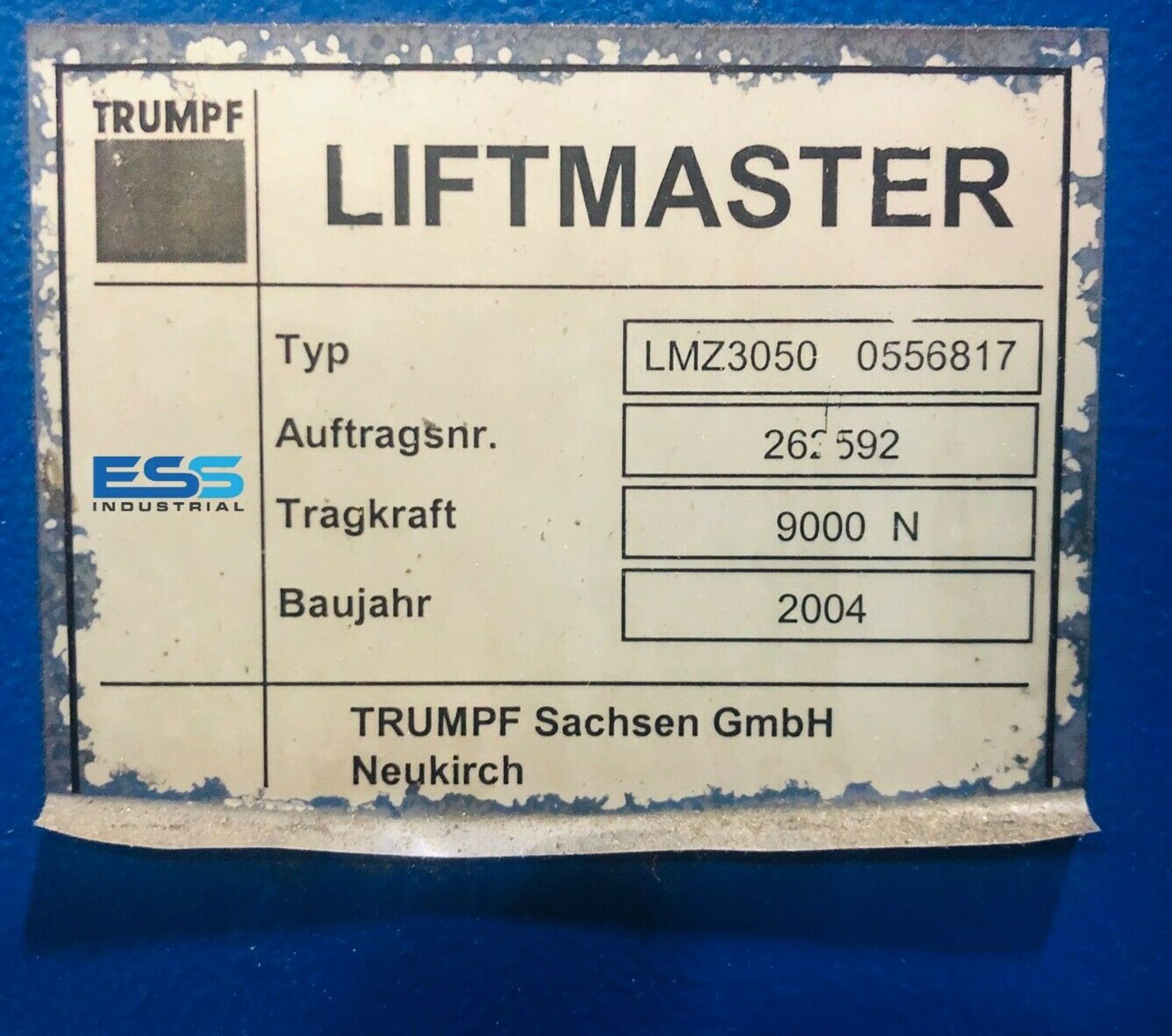 TRUMPF LIFTMASTER LMZ-3050 AUTOMATIC SHEET LOADER - Image 4 of 4