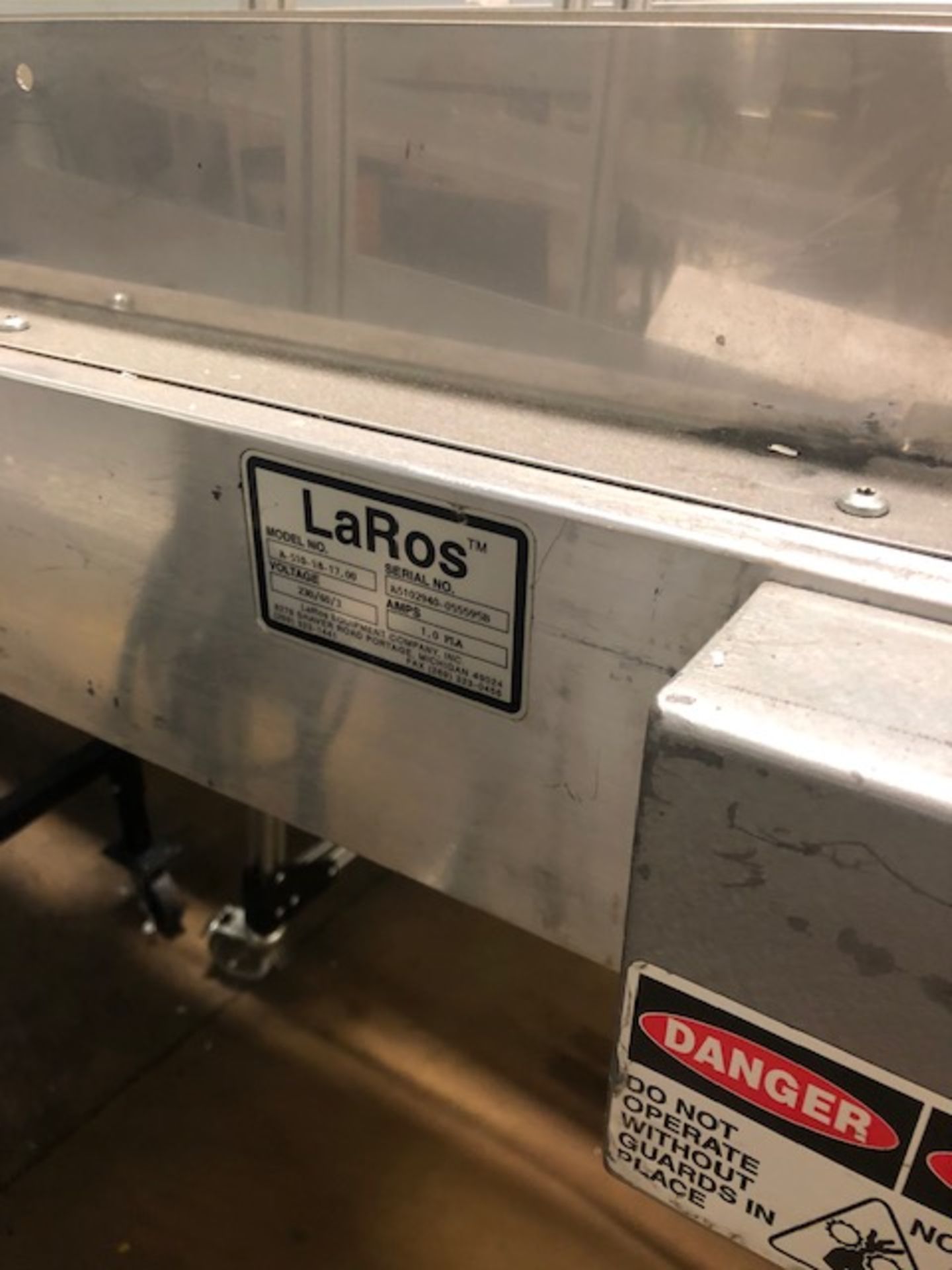 LaRos A-510-18-17.00 Cleated Belt Conveyor - Image 2 of 2