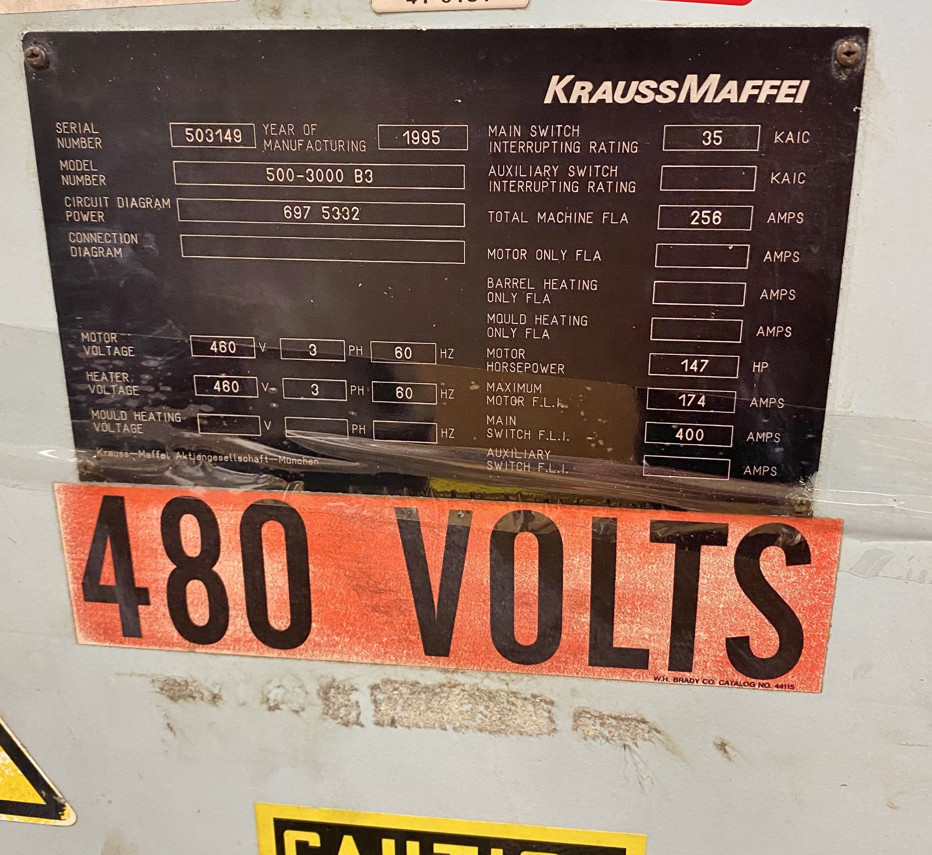 Krauss Maffei 550 Ton Injection Molding Machine 500-3000 B3 1995 - Image 5 of 5