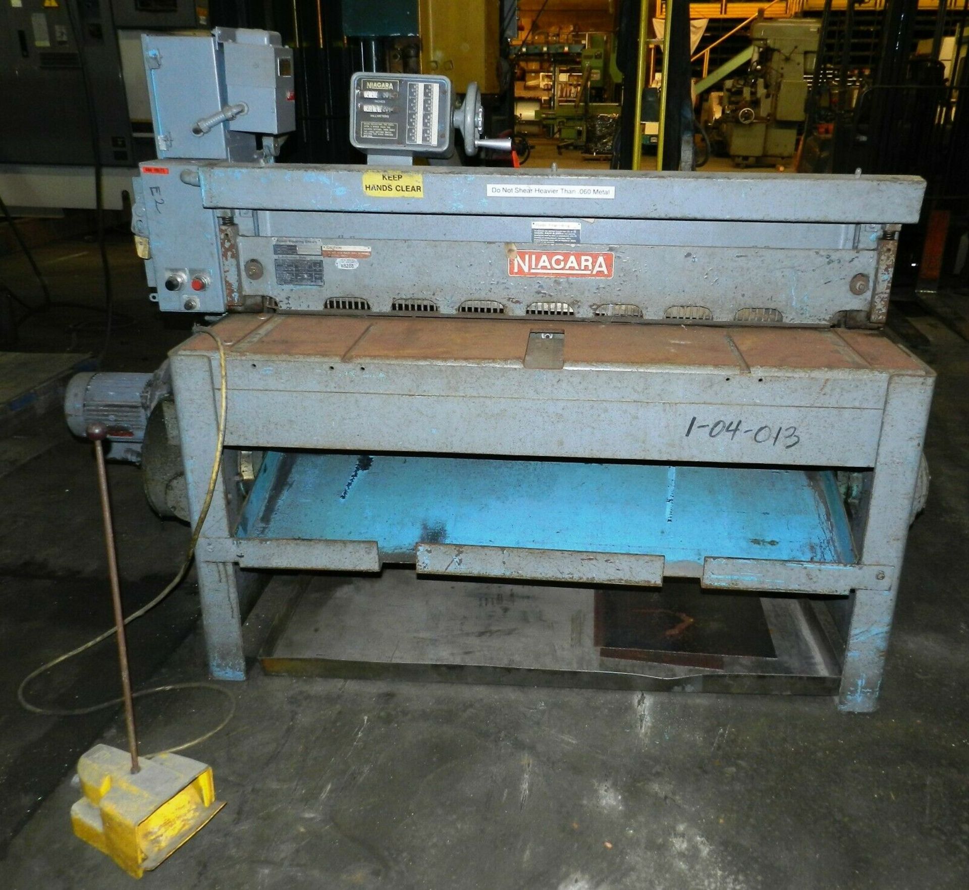 Niagara Power Squaring Shear 14 Gage Capacity