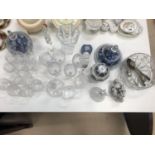 Quantity of Bohemian crystal and ceramics