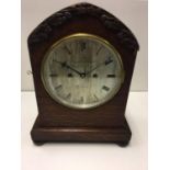 Craighead and Webb Royal Exchange London twin fusee oak cased bracket clock, striking on gong