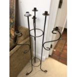 Six sconce metal candleabra