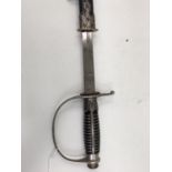 WWII German SS dress sword stamped Alcosa. Blade length 73cm