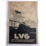 German WWI LVG aircraft poster