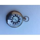 Silver half hunter pocket watch