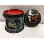 Russian lacquered tercentenary commemorative box 1703-2003, lid removes for one compartment,