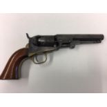Colt Model 1849 pocket pistol .31 calibre, full matching numbers, top strap marked "Address Col Saml