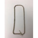 Heavy silver t bar belcher chain