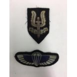 Badges, SAS beret, and jump wings