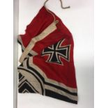 German flag (red) battle flag WWII 5x3 feet