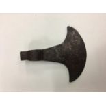 Small 18th/19th C Iron axe-head, with scratch decoration.