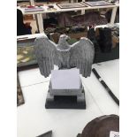 WWII German Large metal Eagle on marble base.